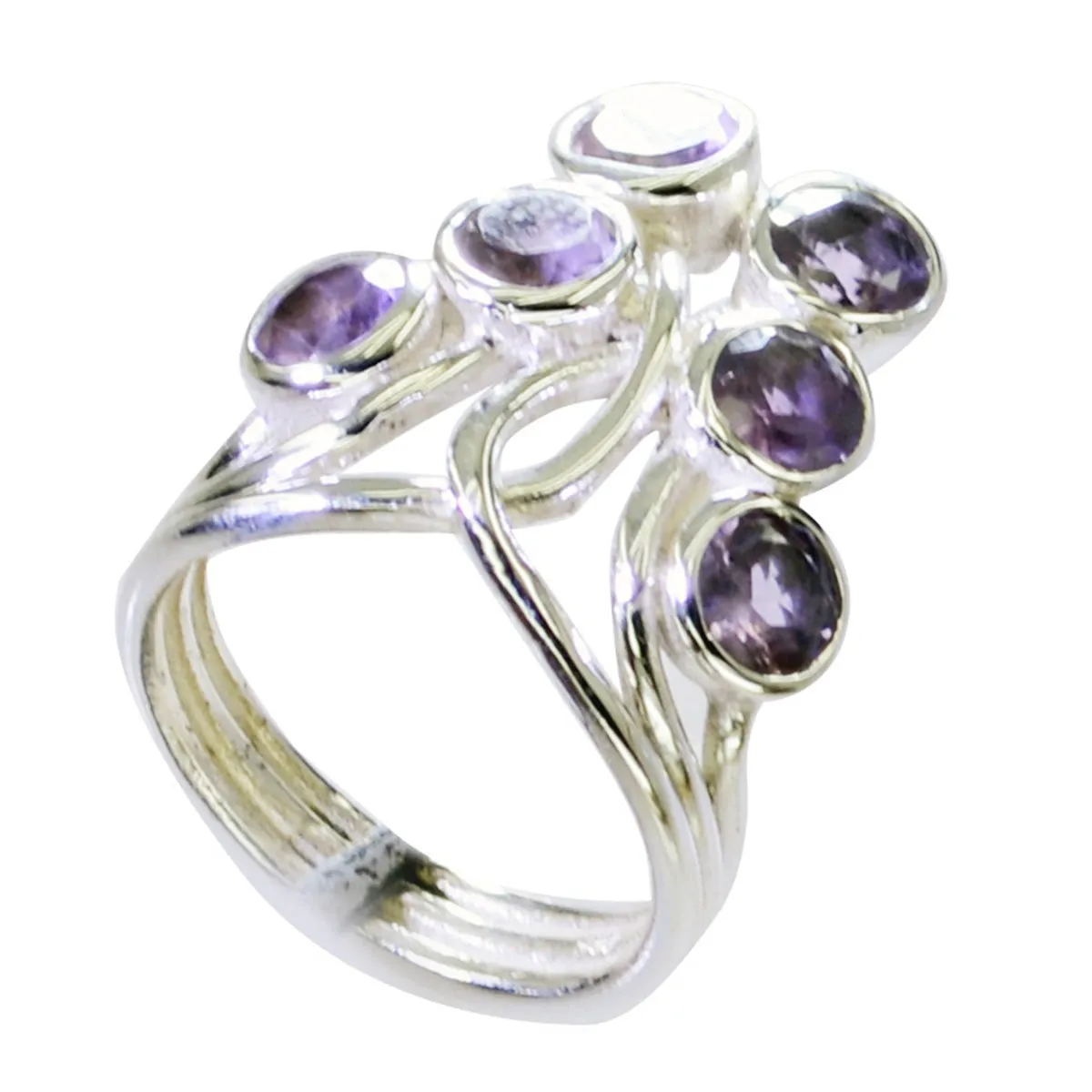 Chocolate-Box Gemstone Amethyst Silver Rings Custom Jewelry Boxes