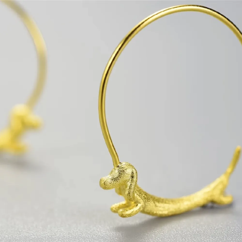 Dachshund Hoop Earrings