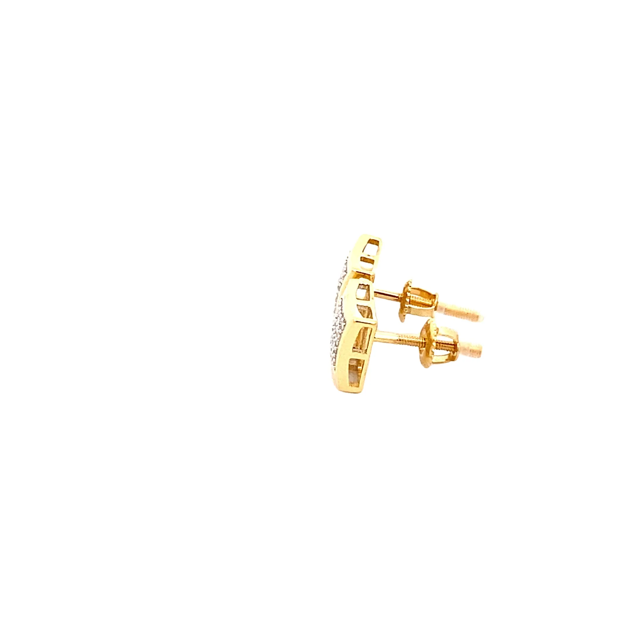 Diamond 0.13Ctw Square Earrings