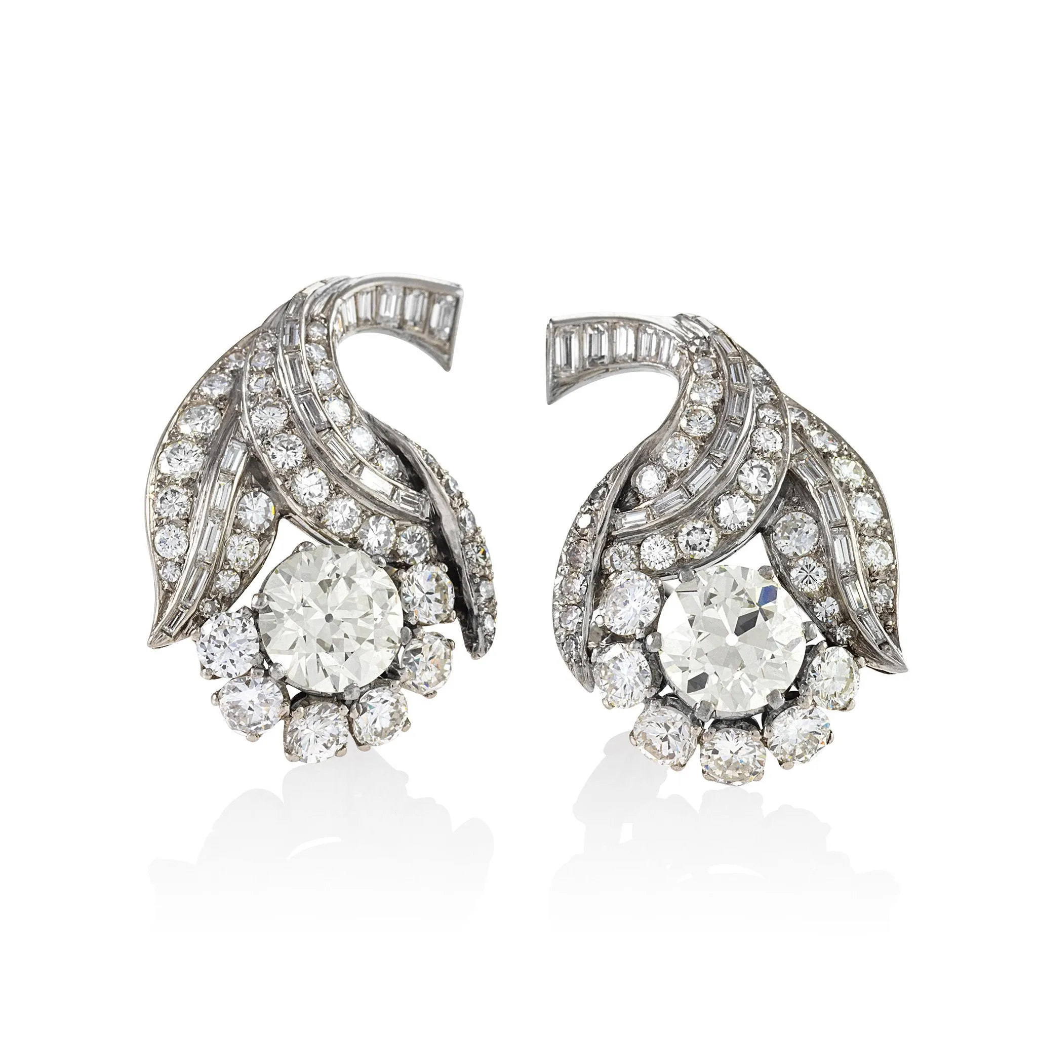 Diamond Flower Earrings