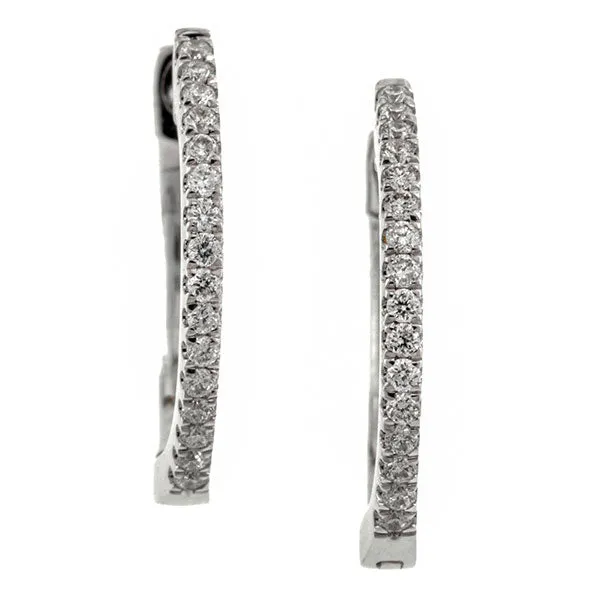 Diamond Huggie Hoop Earrings