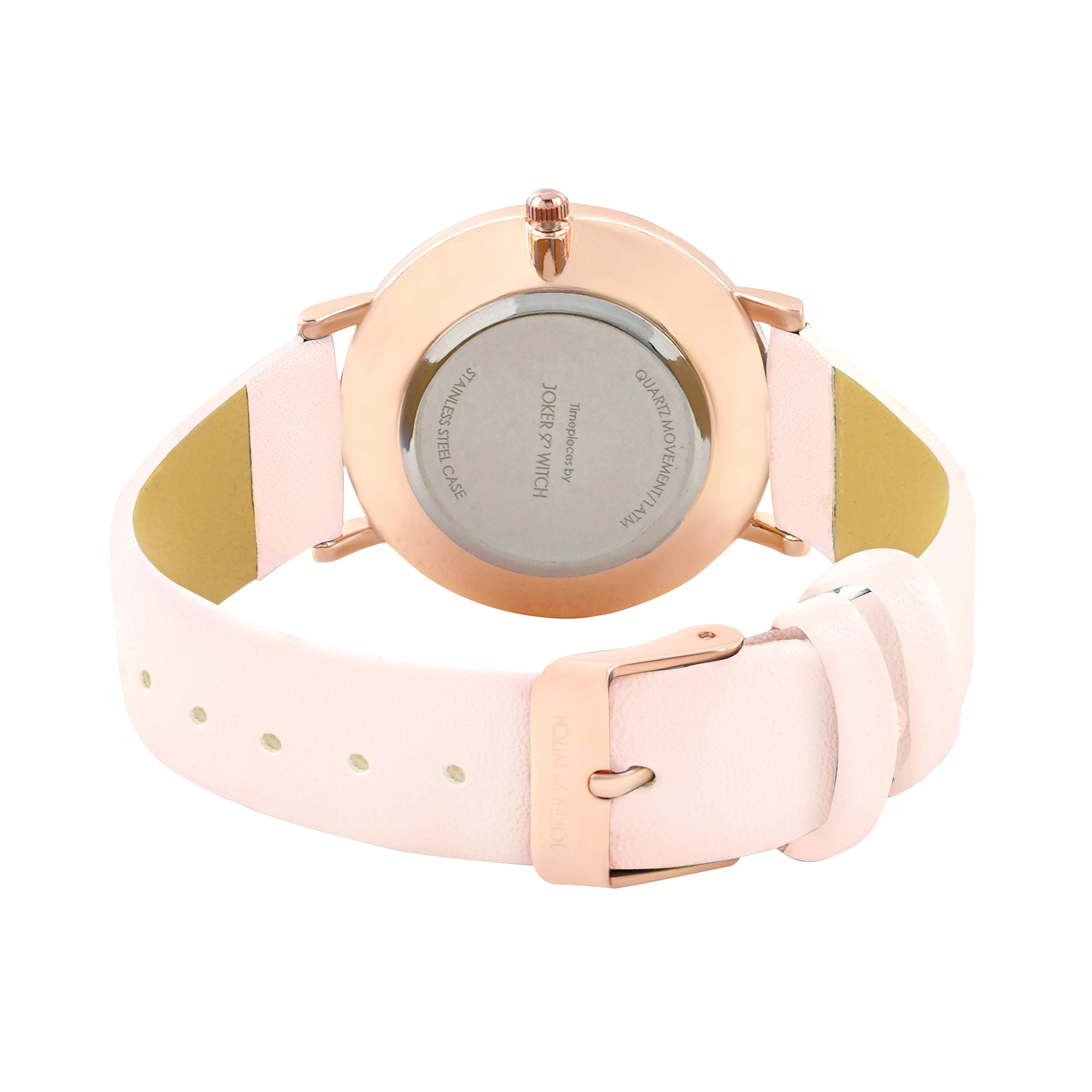 Dreamy Pastel Pink PU Strap Watch