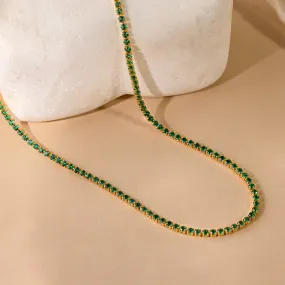 Emerald Tennis Choker Necklace