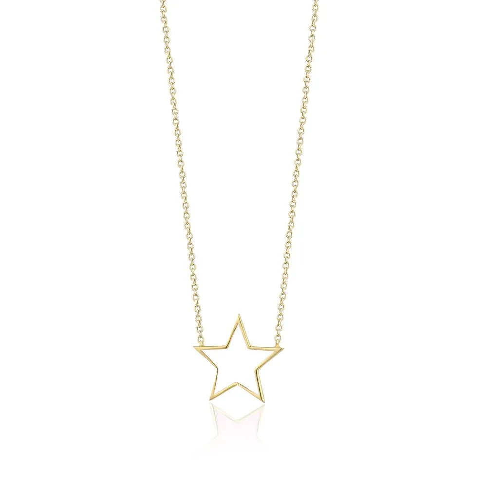 Enamel star necklace