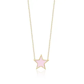 Enamel star necklace