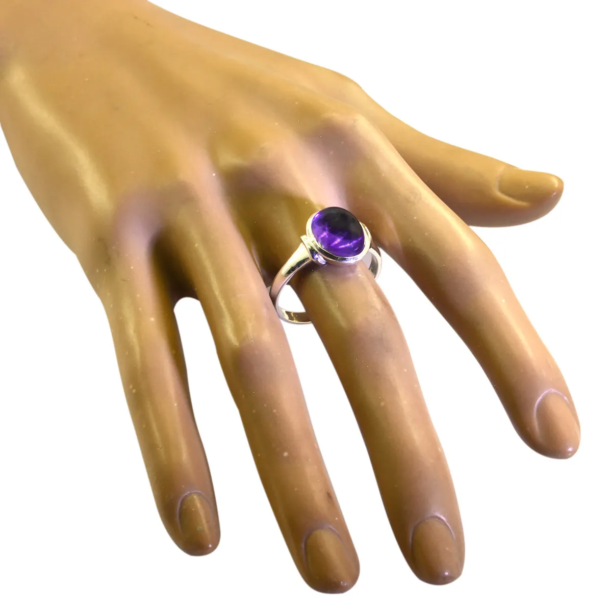 Fascinating Gems Amethyst Sterling Silver Ring Ballarina Jewelry Box