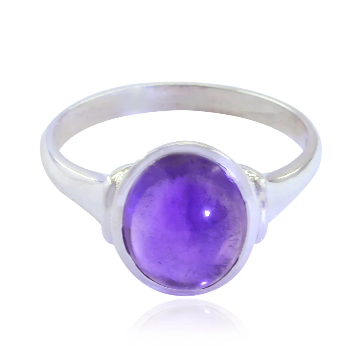 Fascinating Gems Amethyst Sterling Silver Ring Ballarina Jewelry Box