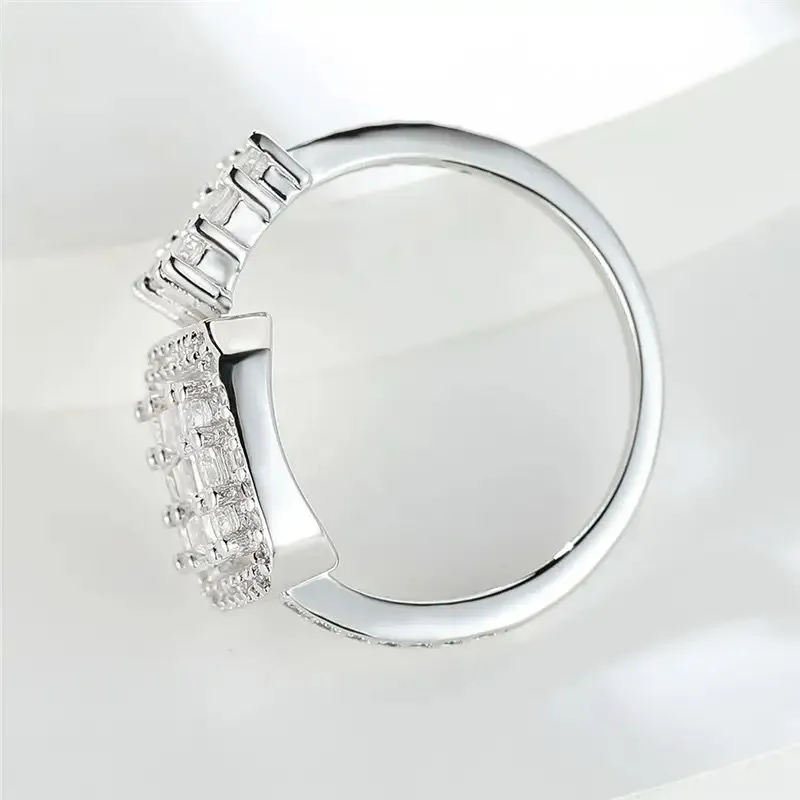 Female Small Square Adjustable Ring Classic Silver S4639721