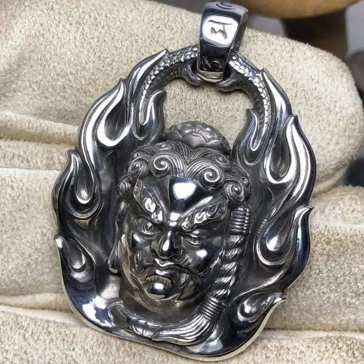 Flaming Fudo Myoo Pendant