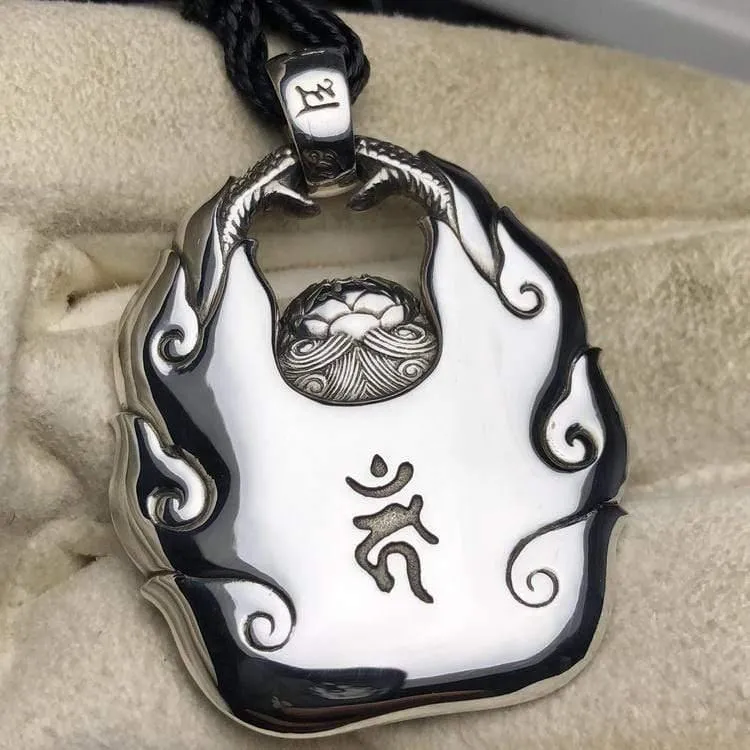 Flaming Fudo Myoo Pendant