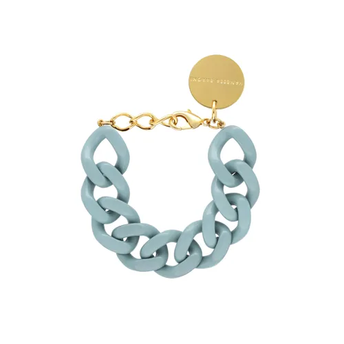 Flat Chain Bracelet | Light Blue