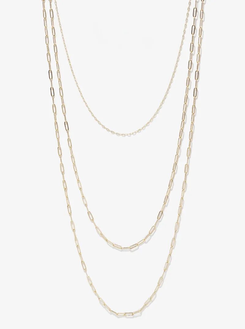 Gold Layered Linked Necklace