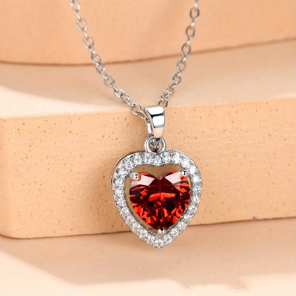 Gorgeous White Crystal Pendant Necklace - A Timeless Valentine's Day Gift for the Special Woman in Your Life!