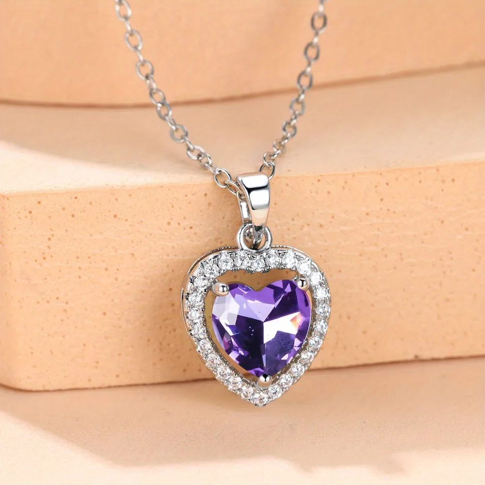 Gorgeous White Crystal Pendant Necklace - A Timeless Valentine's Day Gift for the Special Woman in Your Life!