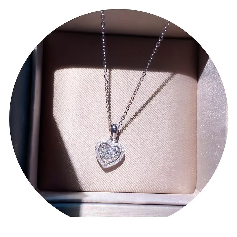 Gorgeous White Crystal Pendant Necklace - A Timeless Valentine's Day Gift for the Special Woman in Your Life!