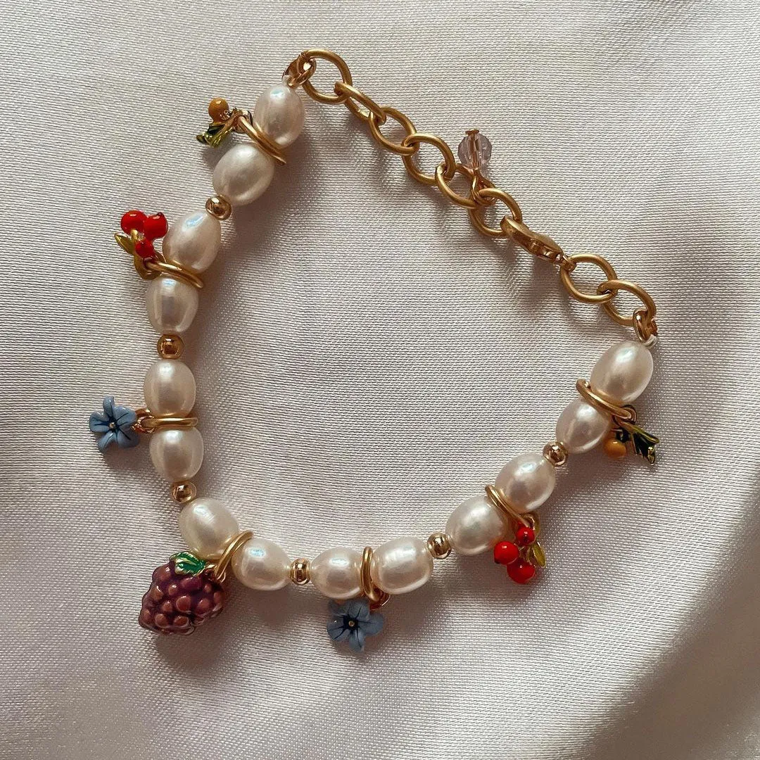 Grape Pearl Bracelet