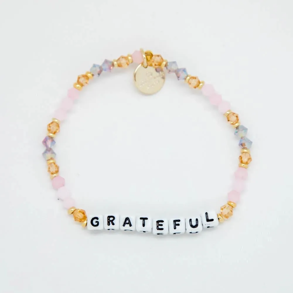 Grateful in White Bead (Other color variations) by Little Words Project Bracelet