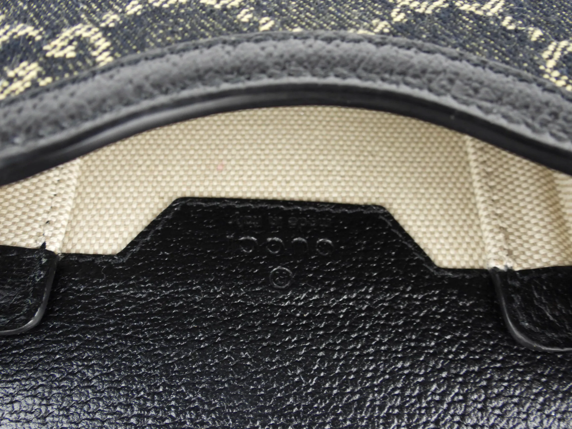 Gucci Black GG Monogram Canvas Mini Horsebit 1955 Shoulder Bag