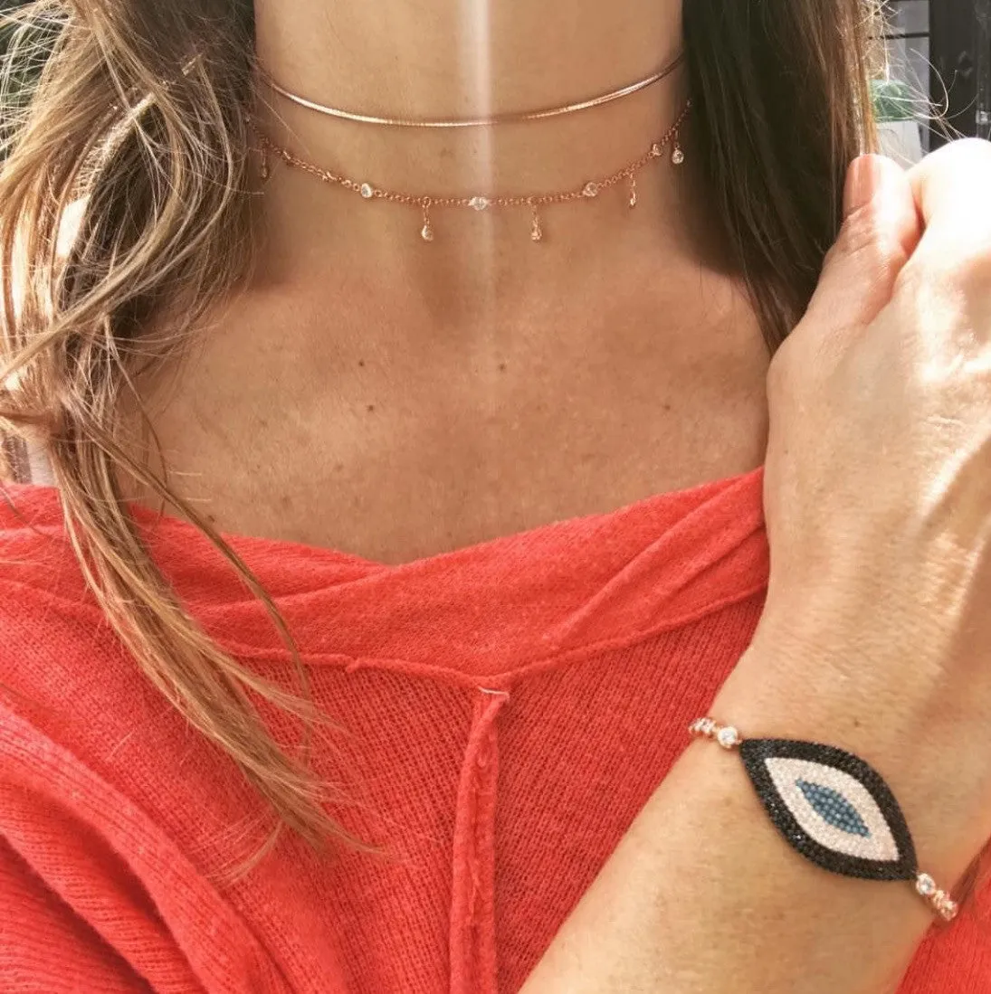 HANGING DIAMONDS BY THE YARD  CHOKER