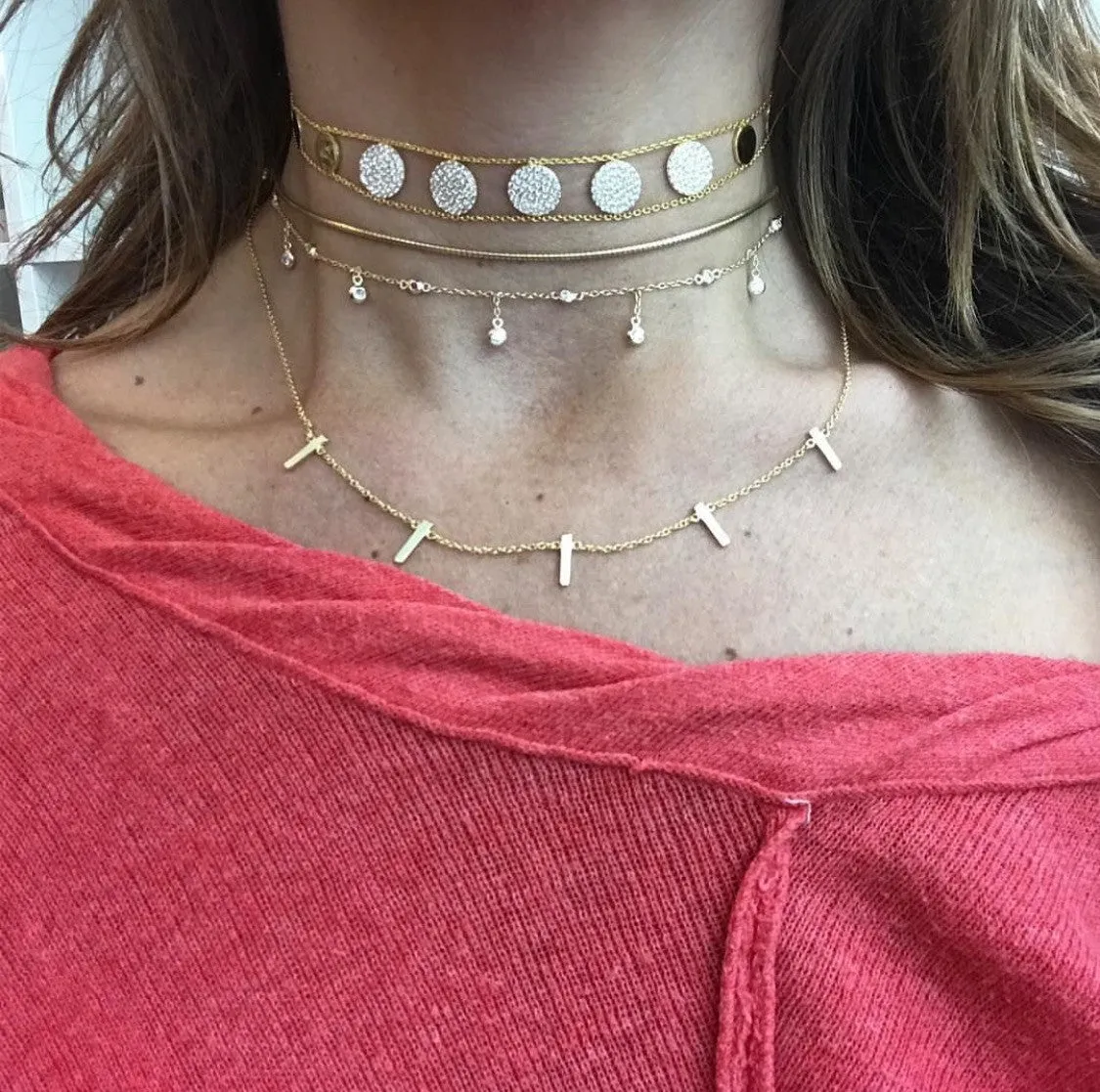 HANGING DIAMONDS BY THE YARD  CHOKER