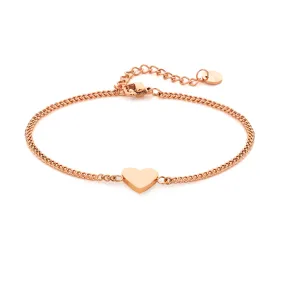 Heart chain rosé gold