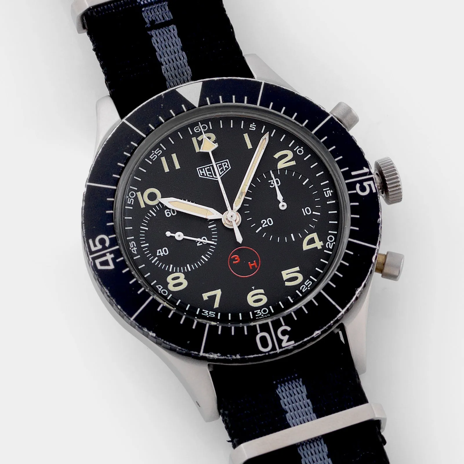 Heuer Chronograph Bundeswehr Issued Chrono 1550SG