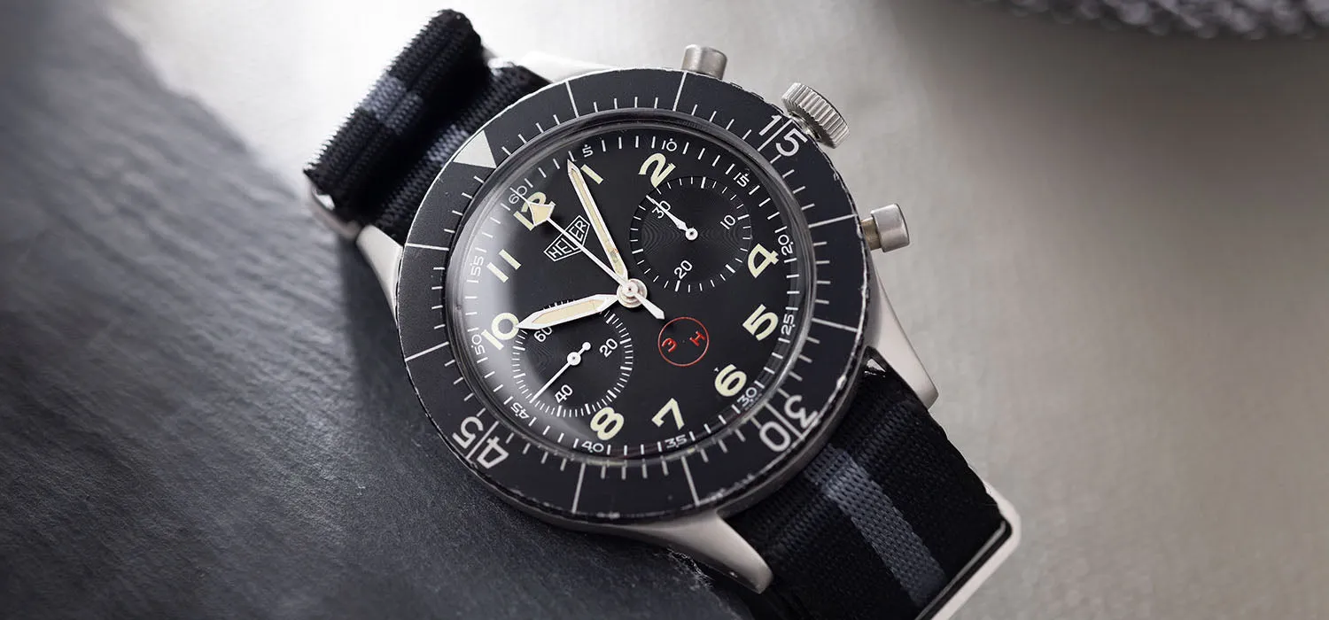 Heuer Chronograph Bundeswehr Issued Chrono 1550SG