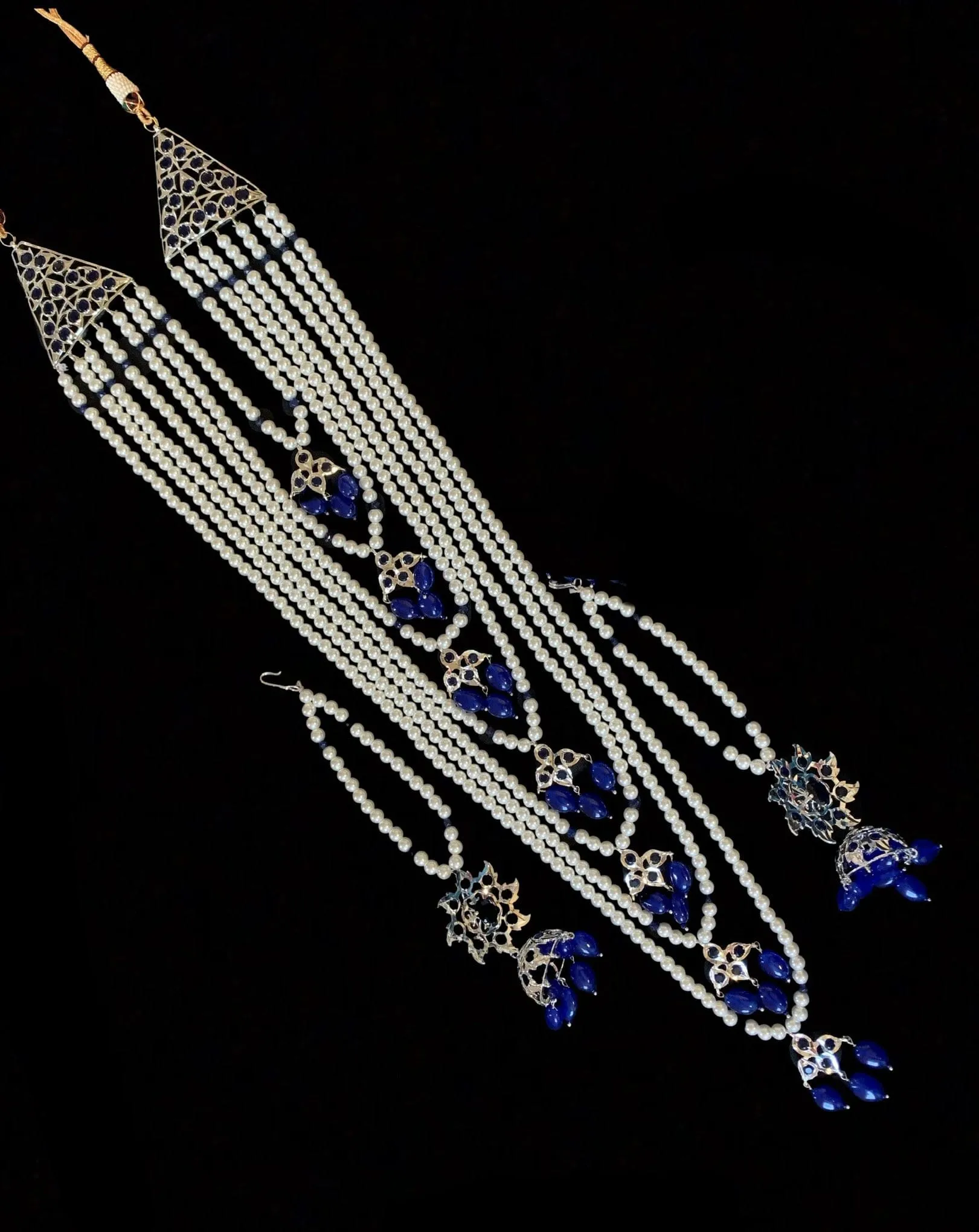 Insia bridal set in blue ( silver plating ) ( READY TO SHIP )