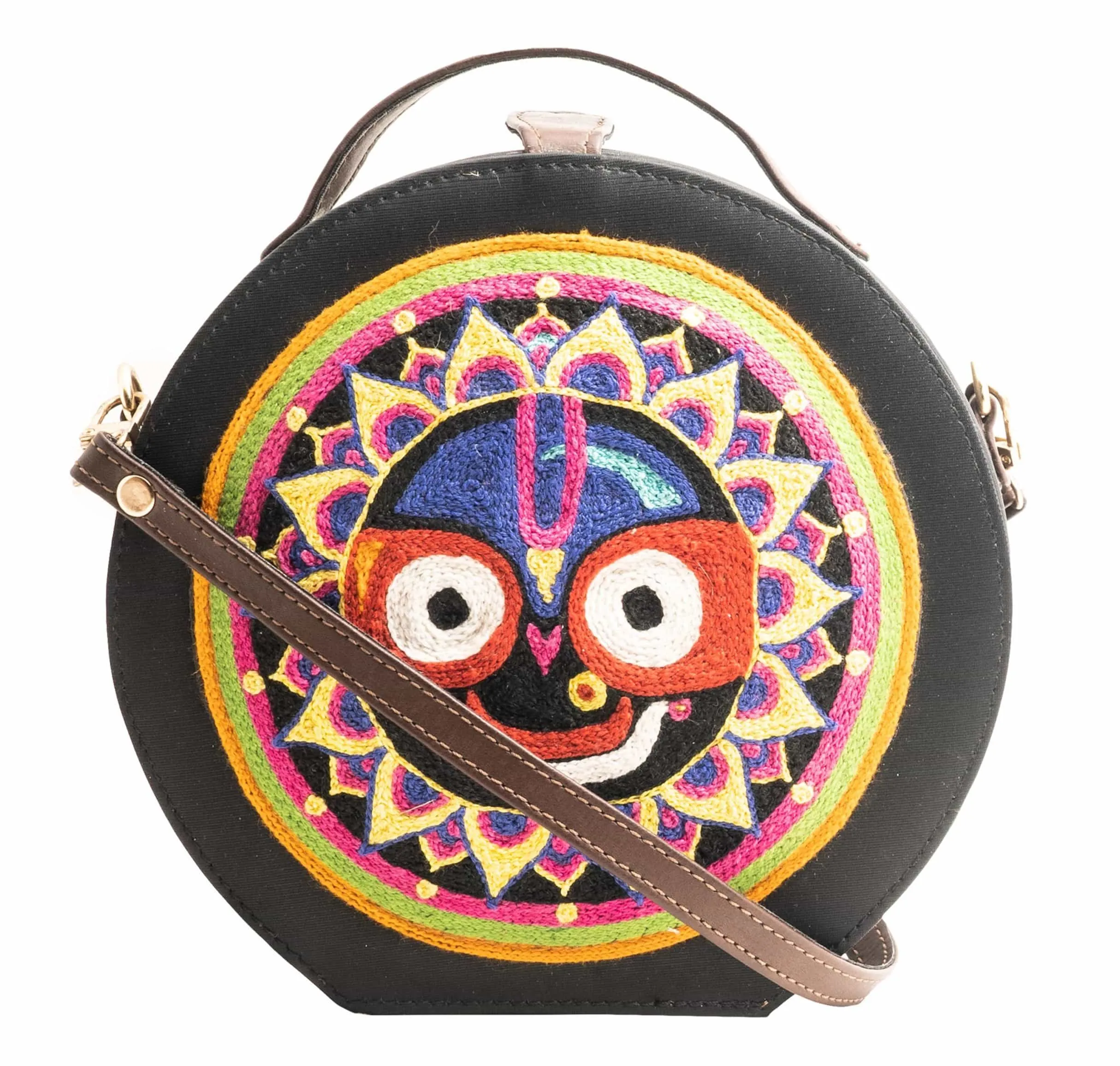 Jaggannath Hand Embroidered women crossbody Sling Bag