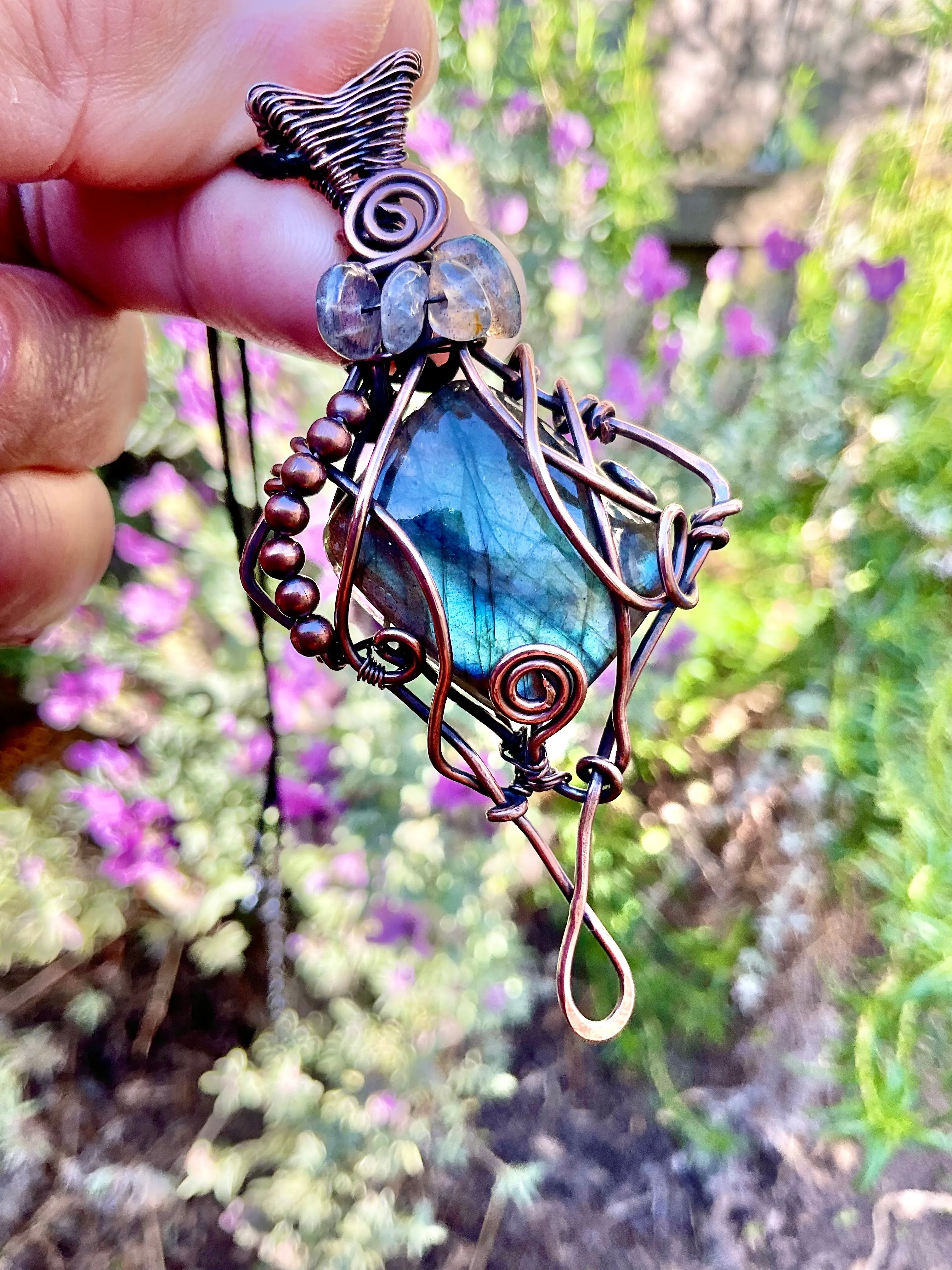 Labradorite Wire Wrapped Pendant