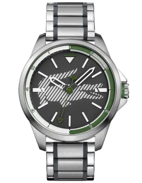 Lacoste Mens Capbreton Watch - Stainless Steel - Black Dial - Stainless Bracelet