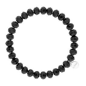 Lizas Clarksville 8mm Crystal Bracelet Black