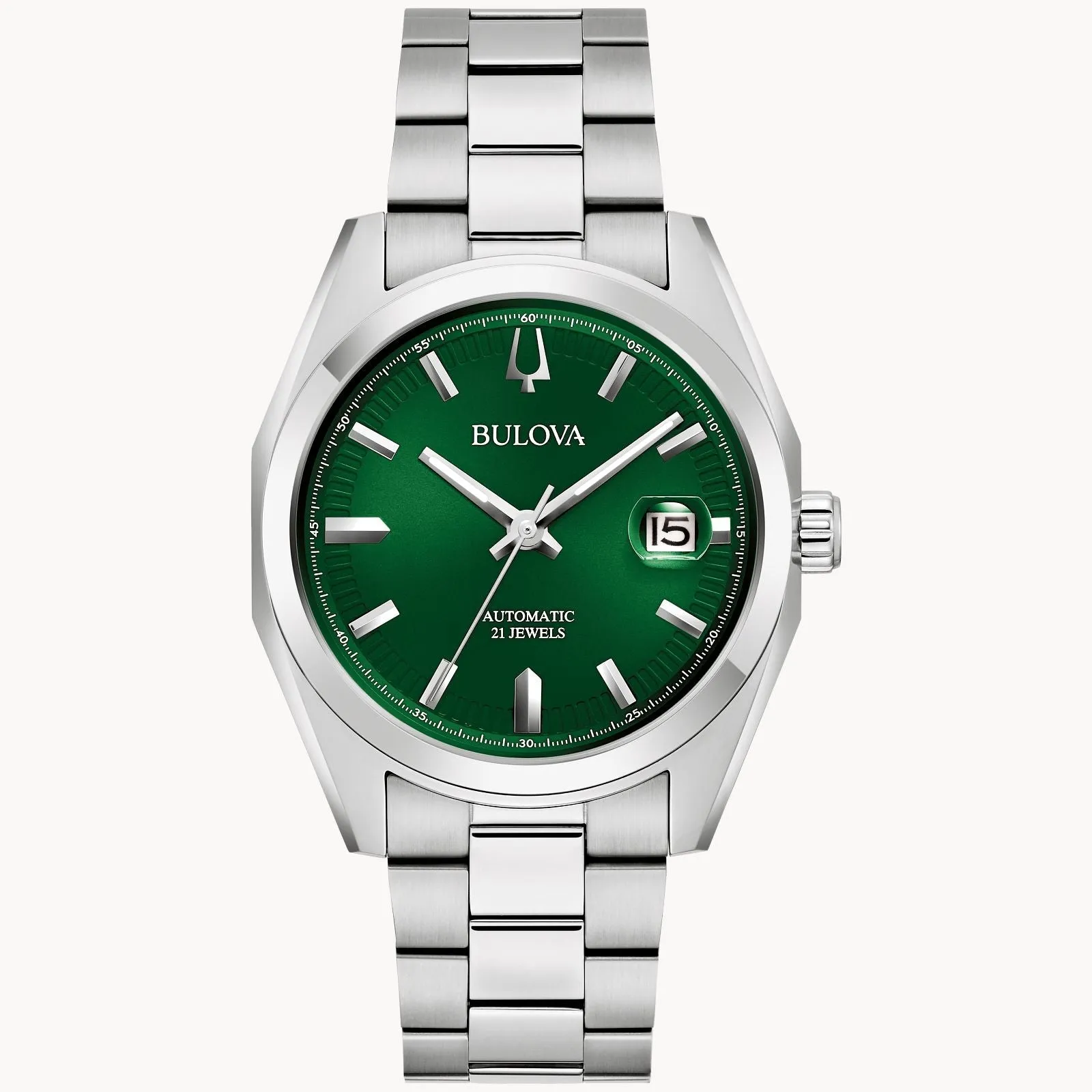 Men's Bulova Watch Green Dial 96B429