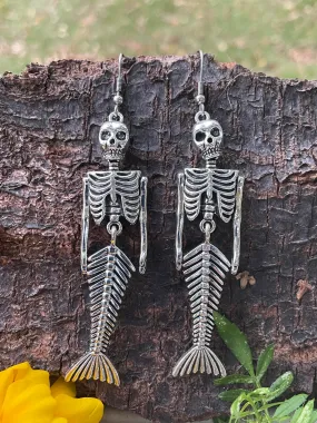 Mermaid Skeleton Earrings