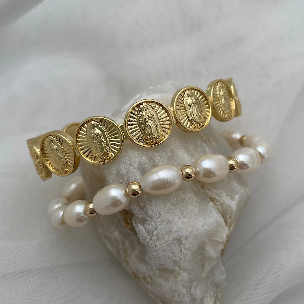 Miraculous Medal Coin Cuff