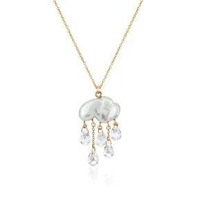 Monsoon Necklace, White Pearl