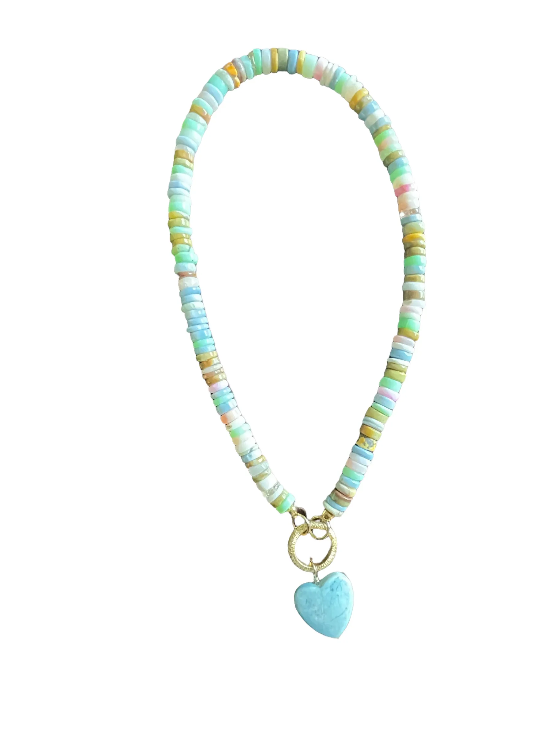 Multi Opals with Turquoise Heart