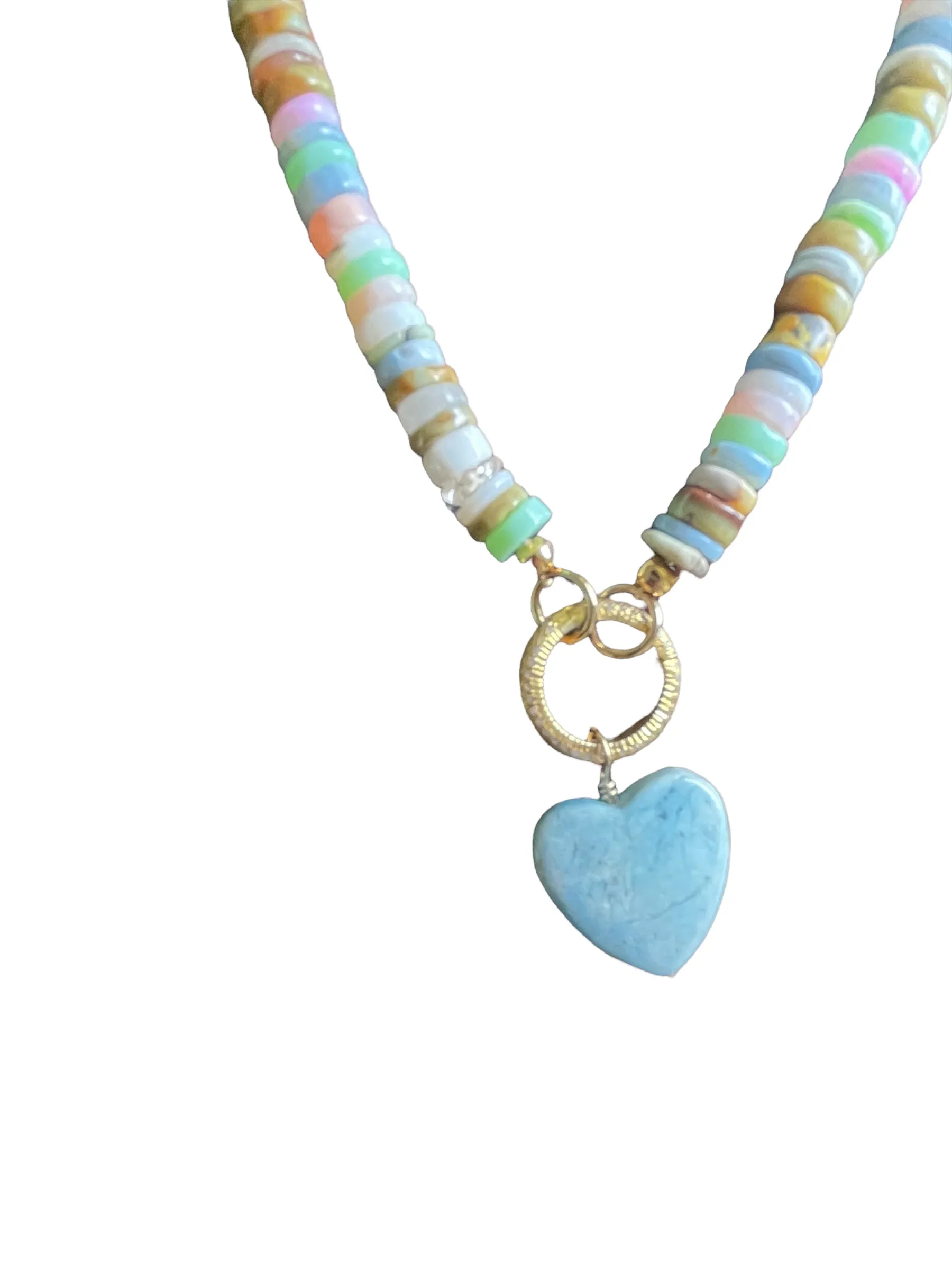 Multi Opals with Turquoise Heart