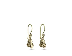 Octopus Earrings - Bronze