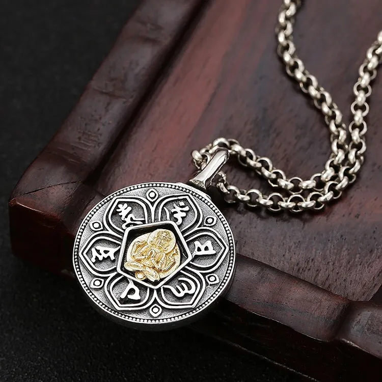 Om Mani Padme Hum Mantra Pendant Necklace