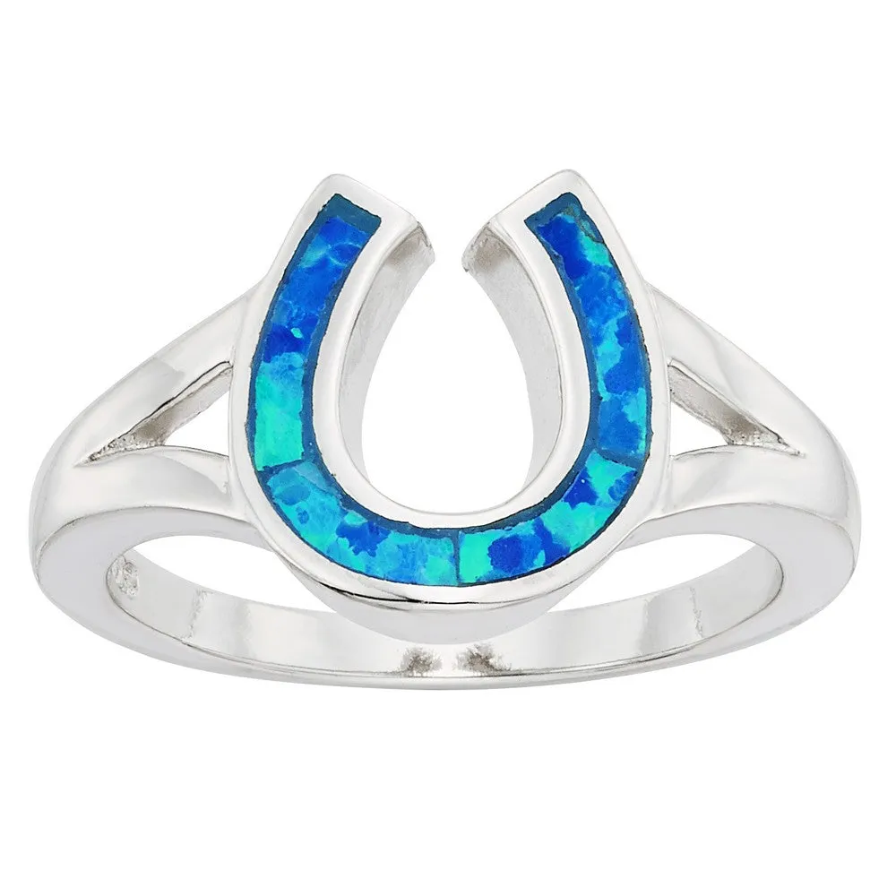 Opal Horseshoe Ring