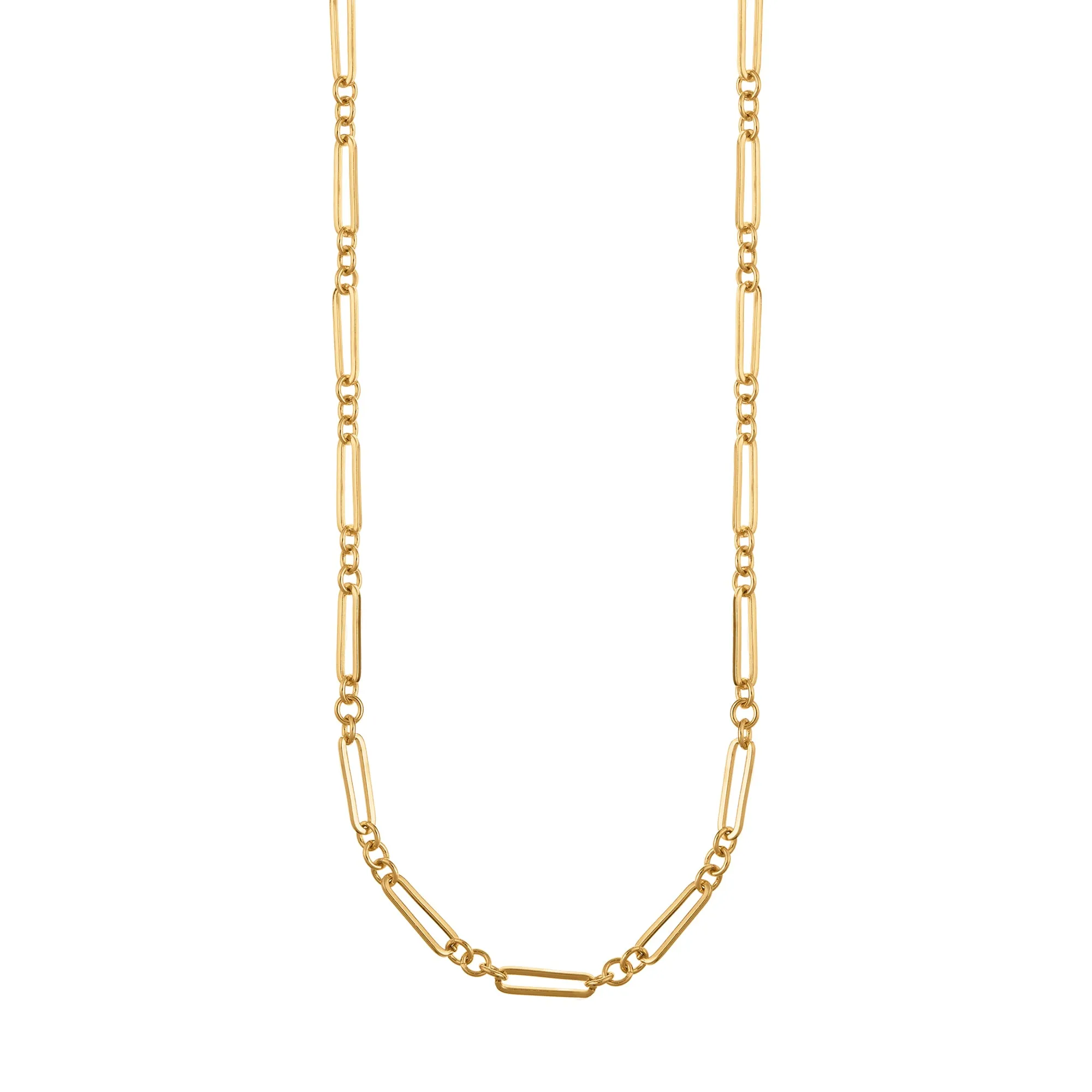 Open Link Chain Long Necklace