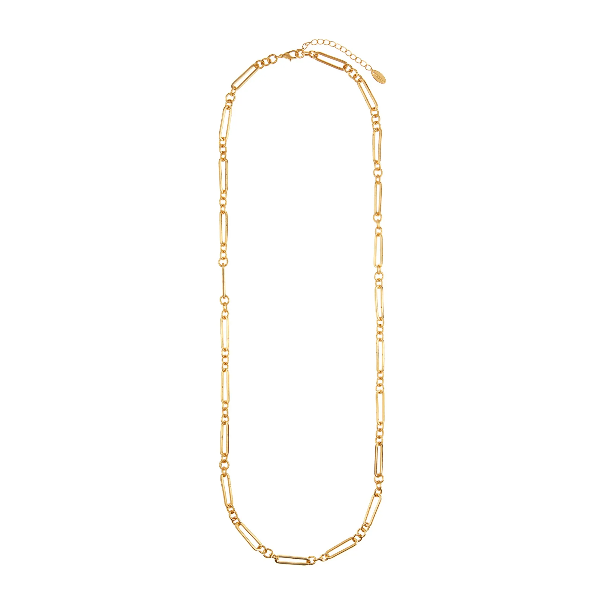 Open Link Chain Long Necklace