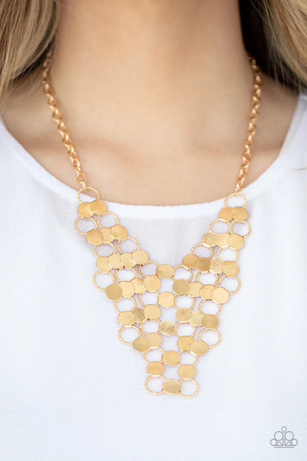 Paparazzi Necklace ~ Net Result - Gold