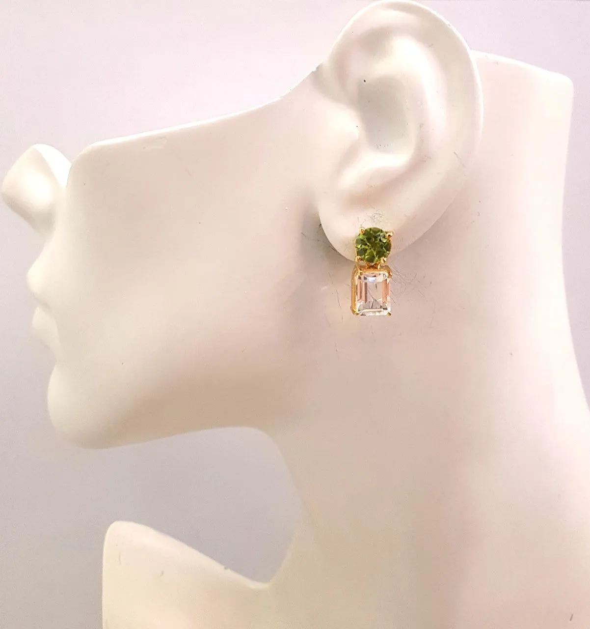 Peridot & White Topaz Separates Earrings