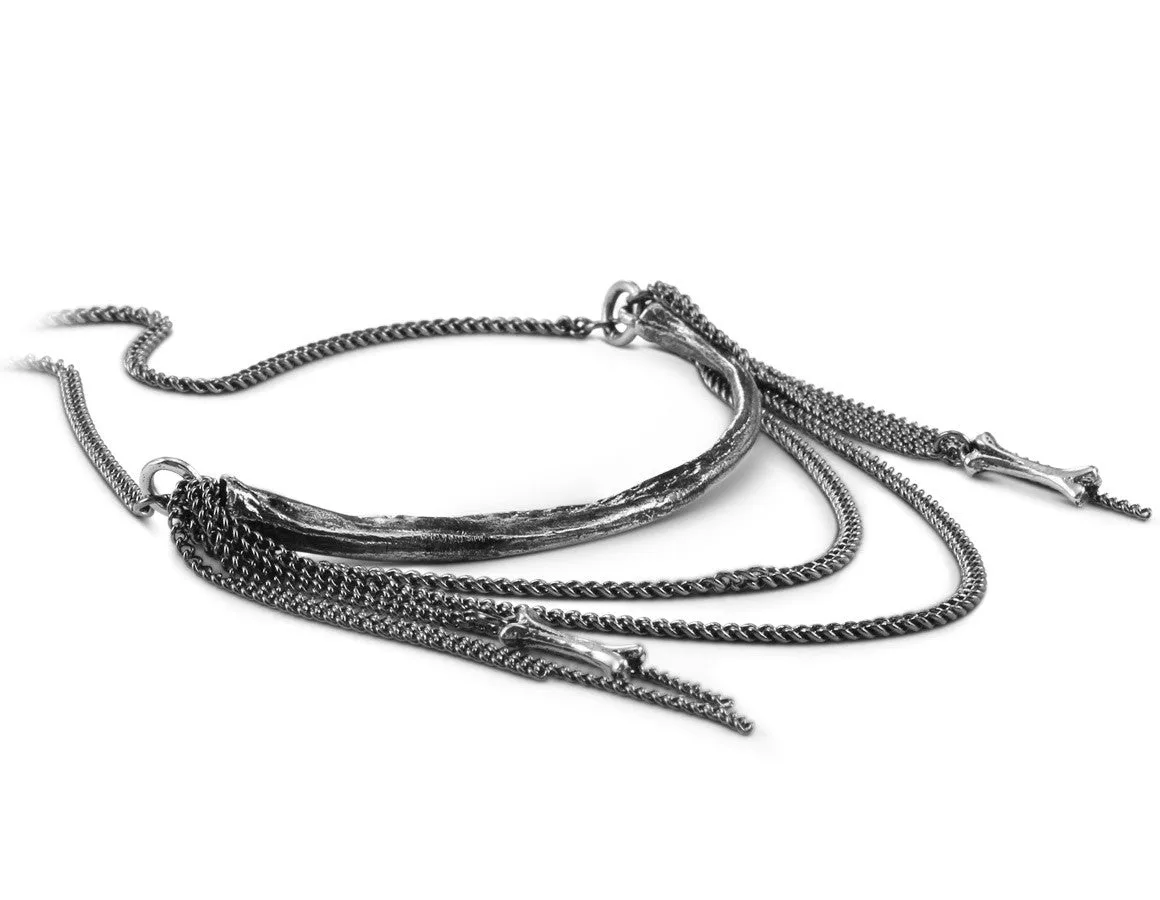 Python Rib Necklace - Silver