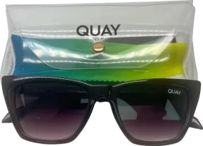 Quay Black Call The Shots Sunglasses in case