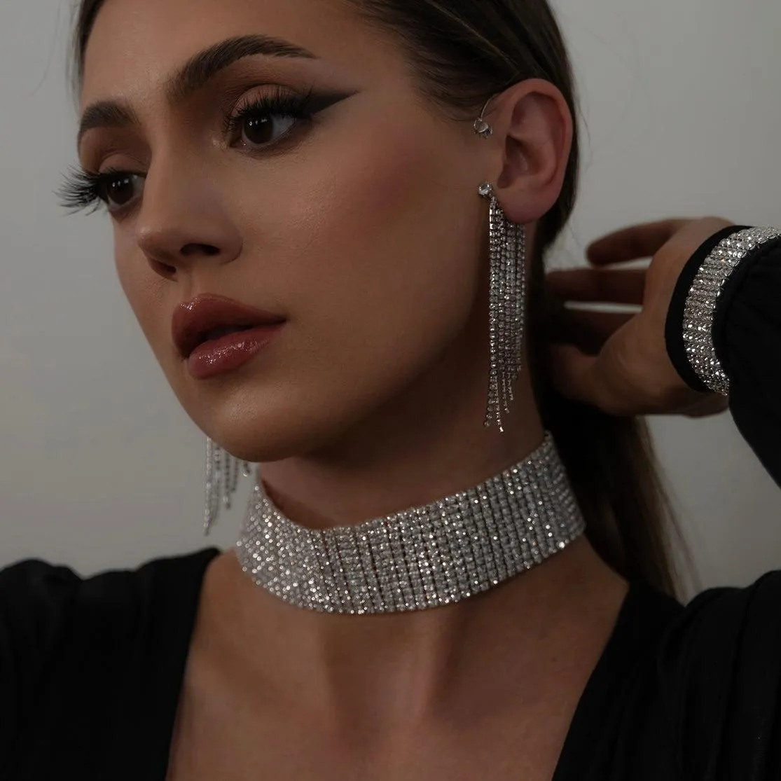 Reina Rhinestone Choker - 4 Styles