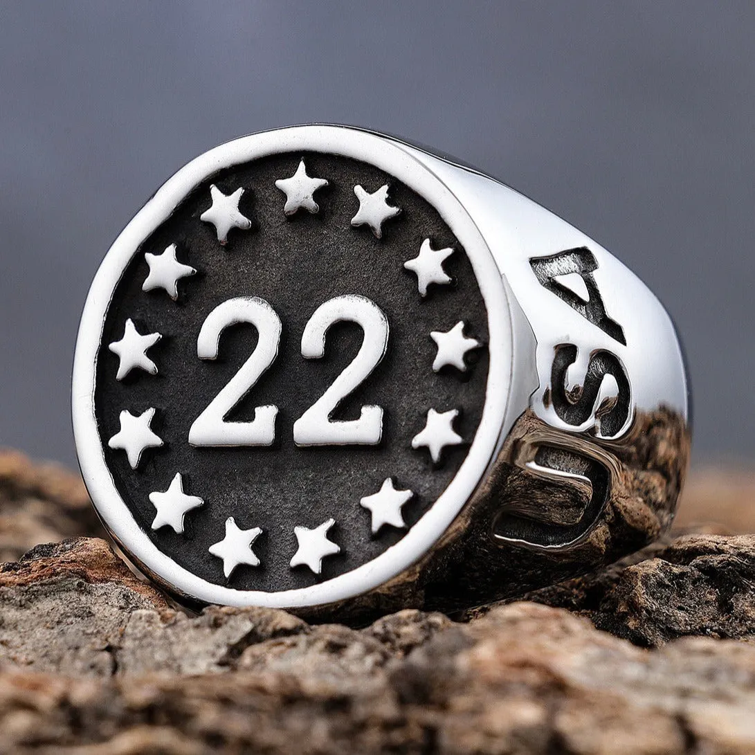 Ring - 22 A Day - Black & Silver - R199