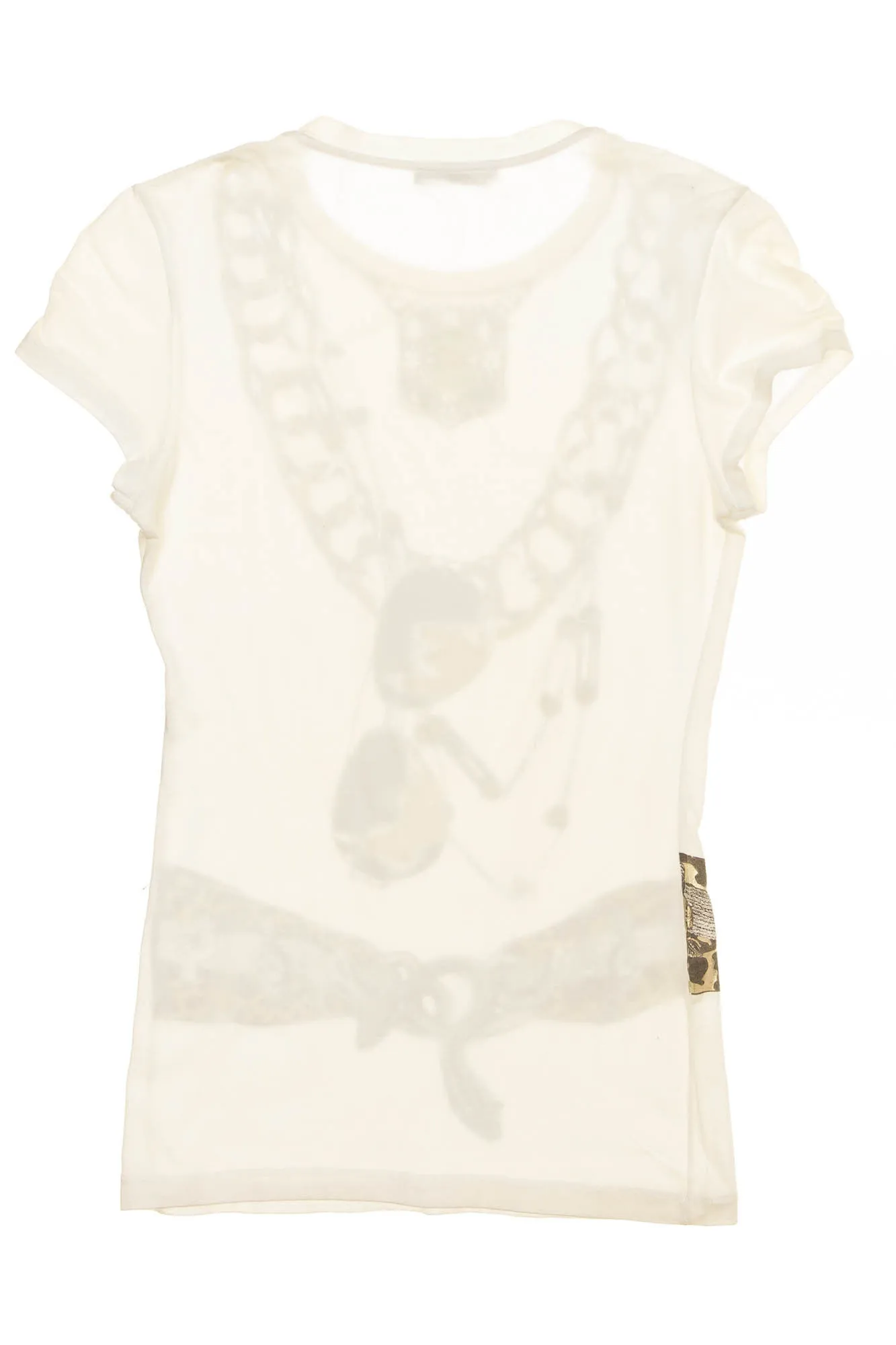 Roberto Cavalli - As Seen on the 2006 Runway Collection - Tee Shirt With Sunglasses and Necklace Design - IT 40